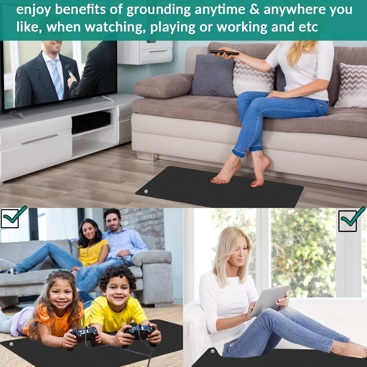 "Grounding Mat for Enhanced Sleep and Health Benefits"